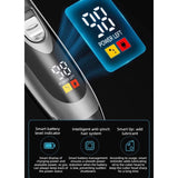 Digital Display Electric Hair Clipper, Rechargeable Hair Trimmer for Adults & Kids, Multiple Attachments—Black