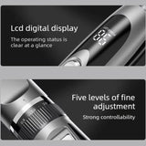 Digital Display Electric Hair Clipper, Rechargeable Hair Trimmer for Adults & Kids, Multiple Attachments—Red