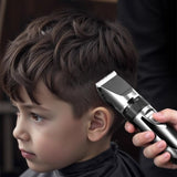 Digital Display Electric Hair Clipper, Rechargeable Hair Trimmer for Adults & Kids, Includes a Free Replacement Blade—Black In Australia - Darrahopens