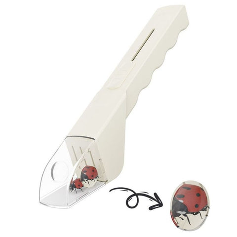 Handheld Insect Catcher with Magnifier, Bug Viewer, and Tweezers—Kids' Outdoor Bug-Catching Tool—White