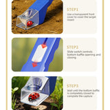 Handheld Insect Catcher Viewer, Kids' Outdoor Bug Box with Magnifier, Nature Science Catching Tool—Blue