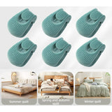 Flocked Needle-Free Quilt Fasteners, Shell Anti-Slip Clips, Duvet Sheet Holder Clips (6-Piece Pack) - Light Green In Australia - Darrahopens