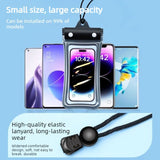 2 PCS Floating Airbag Phone Waterproof Pouch, IPX8 Touch Screen, Phone Case for Drifting and Outdoor Sports - White In Australia - Darrahopens