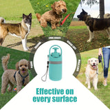 Blue - 6-Claw Portable Pet Poop Picker, Outdoor Pet Poop Pick-Up Tool, Plus a Free Roll of Trash Bags