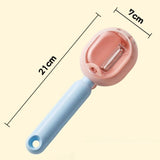Storage-Type Vegetable Peeler, One-Button Pop-Up to Prevent Peel Splashing, Stainless Steel Fruit Peeling Tool—Pink