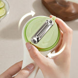 Rotatable Vegetable Peeler with Peel Storage Container, Anti-Splash Stainless Steel Peeling Tool—Green