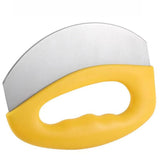 Stainless Steel Pizza Cutter with Protective Cover, Multi-purpose Dough Slicer—Yellow