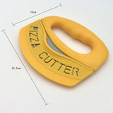 Stainless Steel Pizza Cutter with Protective Cover, Multi-purpose Dough Slicer—Yellow