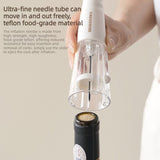 Air Pressure Wine Opener, 2-in-1 Portable Wine & Beer Bottle Opener for Home Use—White