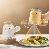 Quantitative Salt Shaker, Press-Type Seasoning Bottle, Dustproof and Moisture-Proof Kitchen Spice Container—White