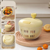 Hand-Crank Fruit & Vegetable Spinner, Manual Salad Dryer, Kitchen Washing and Draining Basket—Yellow In Australia - Darrahopens