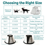 Classic Elizabethan Collar - Anti-Licking Collar - Multiple Sizes - Adjustable - Bite-Resistant - Transparent - Flea & Tick Prevention & Anti-Licking - Velcro Closure - For Cats & Dogs -18-21CM - 1 Piece