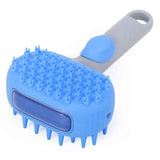 Pet Bath Brush Massage Shampoo Dispensing Grooming Brush for Dog Cat Hair Cleaning-blue In Australia - Darrahopens