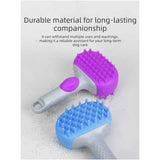 Pet Bath Brush Massage Shampoo Dispensing Grooming Brush for Dog Cat Hair Cleaning-blue In Australia - Darrahopens