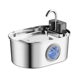3.2L Large Capacity Stainless Steel Pet Water Fountain 4200mAh Rechargeable Battery Automatic Circulating Dog Cat Drinking Water Dispenser In Australia - Darrahopens