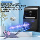 Smart Variable Frequency Ultrasonic Rodent Repeller Wall Hook Plug In Electronic Insect Repellent for Rats Roaches Mosquito Home Garage Warehouse-white