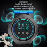 Multi-Wave Variable Frequency Ultrasonic Pest Repeller Electromagnetic Pressure Wave Rodent Insect Repellent Indoor Garage Warehouse Use-black In Australia - Darrahopens
