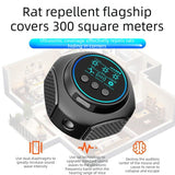 Multi-Wave Variable Frequency Ultrasonic Pest Repeller Electromagnetic Pressure Wave Rodent Insect Repellent Indoor Garage Warehouse Use-white