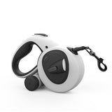 Retractable Dog Lead with LED Light & Waste Bag Dispenser, Anti Slip Automatic Pet Walking Leash