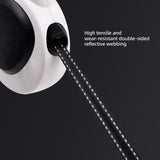 Retractable Dog Lead with LED Light & Waste Bag Dispenser, Anti Slip Automatic Pet Walking Leash