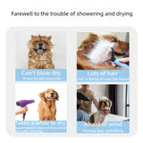 Pet Drying Bag for Cats and Dogs, Universal Blow-Dry Bag for Post-Bath Grooming, Size S (2.5–5 kg)
