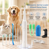 Ultrasonic Dog & Cat Dental Cleaner Kit – Electric Toothbrush for Tartar & Plaque Removal-white