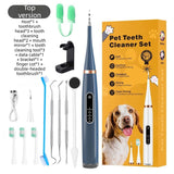 Ultrasonic Dog & Cat Dental Cleaner Kit – Electric Toothbrush for Tartar & Plaque Removal-blue