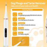 Ultrasonic Dog & Cat Dental Cleaner Kit – Electric Toothbrush for Tartar & Plaque Removal-blue
