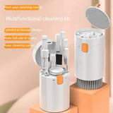Multi-functional Electronics Cleaning Tool Kit, Portable Keyboard Cleaner Brush Set for Laptop Camera Earphone Screen-black