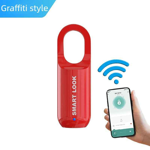 Smart Fingerprint Padlock Portable Luggage Lock Type C Rechargeable Anti Theft Travel Bag Lock-red In Australia - Darrahopens