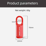 Smart Fingerprint Padlock Portable Luggage Lock Type C Rechargeable Anti Theft Travel Bag Lock-red In Australia - Darrahopens