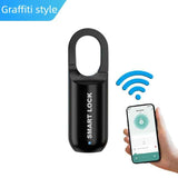 Smart Fingerprint Padlock Portable Luggage Lock Type C Rechargeable Anti Theft Travel Bag Lock-black In Australia - Darrahopens