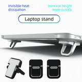 2‑Pack One‑Level Foldable Laptop Stand Invisible Portable Notebook Cooling Feet with Nano Adhesive for Desk Use-Black In Australia - Darrahopens