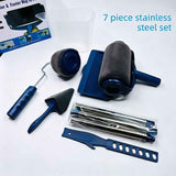 7Pcs Seamless Sponge Paint Roller Kit Multi Purpose Home Wall Painting Decorating Tools Set In Australia - Darrahopens