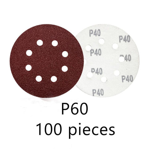 125mm 8 Hole Sanding Discs P60 Grit Hook and Loop Orbital Sander Sandpaper 100 Pack In Australia - Darrahopens