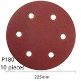 225mm 6 Hole Drywall Sanding Discs P180 Grit Hook and Loop Wall Sander Sandpaper 10 Pack In Australia - Darrahopens