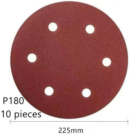 225mm 6 Hole Drywall Sanding Discs P180 Grit Hook and Loop Wall Sander Sandpaper 10 Pack In Australia - Darrahopens