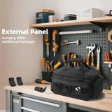 14 Inch Heavy Duty Electrician Tool Bag, Multi Compartment Hardware Carry Bag for Carpenter Tradesmen In Australia - Darrahopens