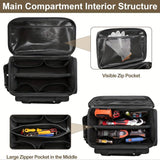 14 Inch Heavy Duty Electrician Tool Bag, Multi Compartment Hardware Carry Bag for Carpenter Tradesmen In Australia - Darrahopens