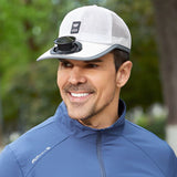 Solar Powered Cooling Fan Mesh Cap, Breathable Sun Protection Hat for Outdoor Hiking & Garden Work-white In Australia - Darrahopens