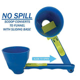 Leak-proof coffee scoop,Sliding coffee funnel,Coffee scoop with measurements,Coffee bar tool,1pc,blue