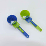 Leak-proof coffee scoop,Sliding coffee funnel,Coffee scoop with measurements,Coffee bar tool,1pc,green