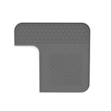 L Shaped Silicone Coffee Machine Mat, Non Slip Heat Resistant Espresso Machine Drip Tray Protector Pad-Gray