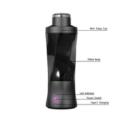 Large Capacity Portable Electric Blender USB Rechargeable Travel Protein Shaker Bottle-White
