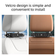 Powerful Car Seat Fan with Built-in Battery, Cordless & Plug-in Dual-Use-white