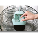 No-Drill Hanging Cooling Fan with Ice Compartment – Household Portable Cooler-blue In Australia - Darrahopens