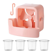 No-Drill Hanging Cooling Fan with Ice Compartment – Household Portable Cooler-pink