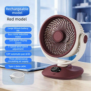 Desktop Oscillating Fan- Red