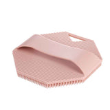 Silicone Body Scrubber Exfoliating Shower Brush Soft Silicone Bath Scrub Brush for Deep Skin Cleansing-skin tone