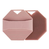 Silicone Body Scrubber Exfoliating Shower Brush Soft Silicone Bath Scrub Brush for Deep Skin Cleansing-skin tone